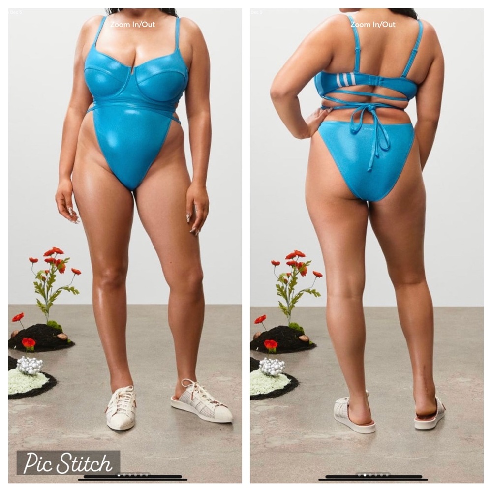 Adidas x Ivy Park One Piece Swimwear Size XXL~Color Shocking Cyan~NEW